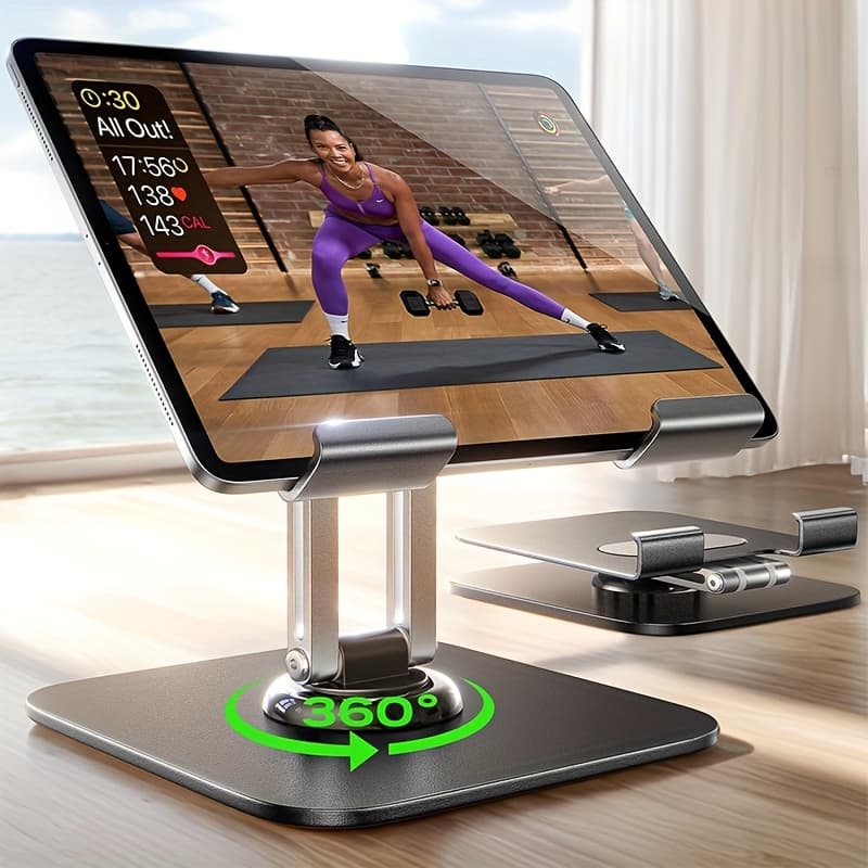 TEMU Brand New Tablet Stand, Rotating Holder, Compatible With Ipads And Phones, Multifunctional And Adjustable