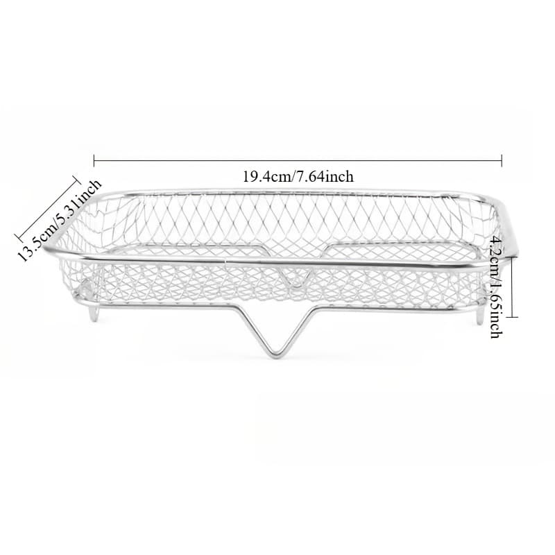 TEMU Air Fryer Special Stackable Grill Basket: Suitable For Frying And Toast, Suitable For Kitchen And Outdoor Use, An Essential Cooking Tool For Camping And Picnics