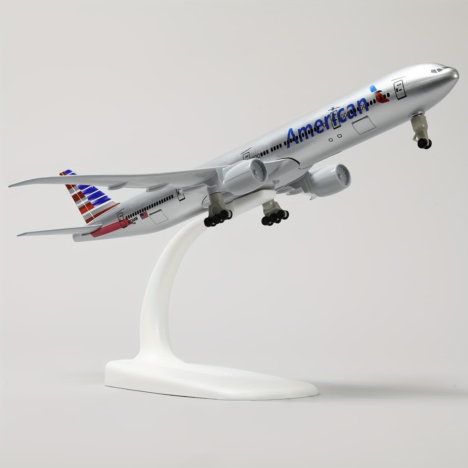 TEMU 1/300 Scale Diecast Metal 777 Model Aircraft - Nuotie Alloy Collectible With Stand, Intricate Replica For Aviation Fans, Suitable 14 And Up