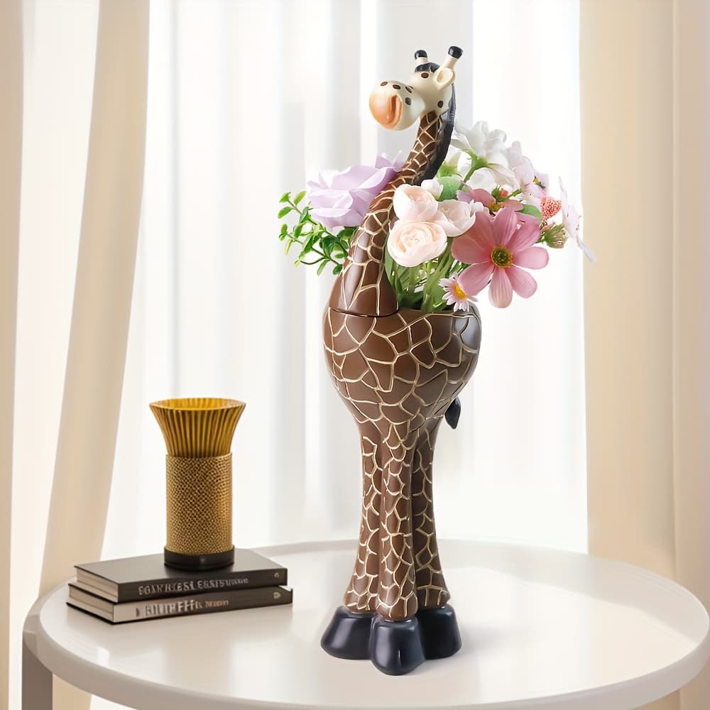 TEMU Giraffe-shaped Planter, Garden Decor For Outside, Outdoor, Home Decor And Additions, Patio, Camping, Weird Stuff, Beach Decor, Gardening Supplies