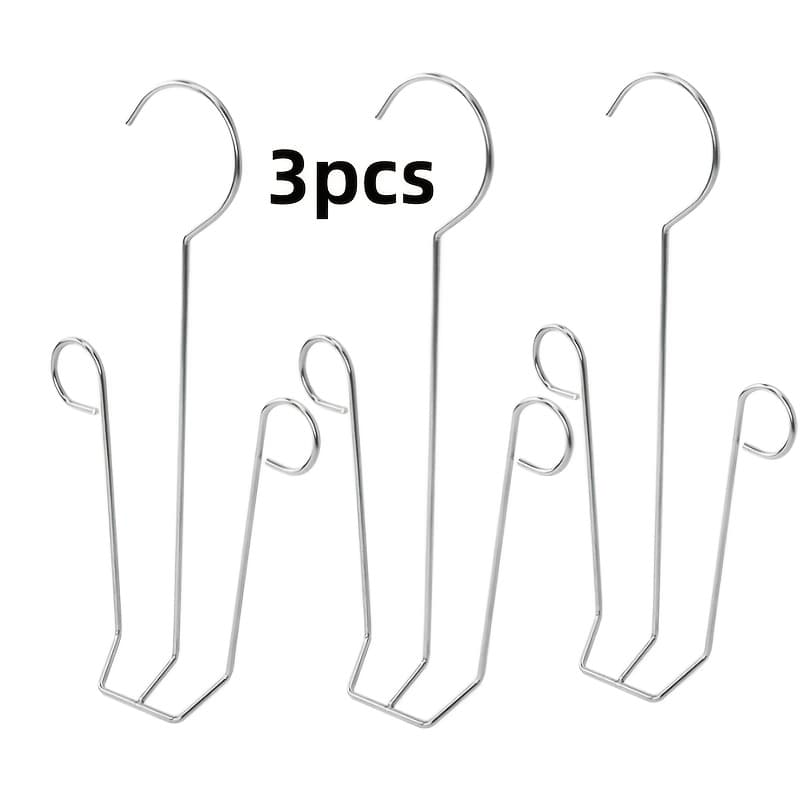 TEMU 3pcs Stainless Steel Hanging Shoe Drying Rack, Windproof Space-saving Shoe Hanger With Non-slip Rubber Tips, Rust-resistant Clips, Indoor Outdoor Use, Drying Racks