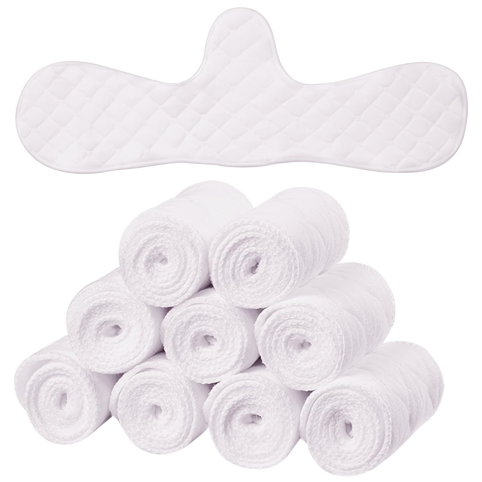 TEMU 9pcs Reusable Bra Liners To Sweat Under Breast Sweat Absorber Pads For Woman (white)