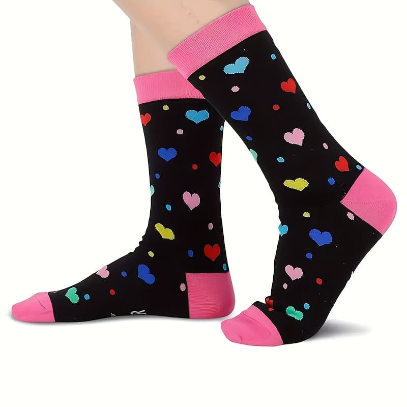TEMU 1 Pair Of Graphic Family-themed Socks, Hand Wash And , A Gift For Your Sister