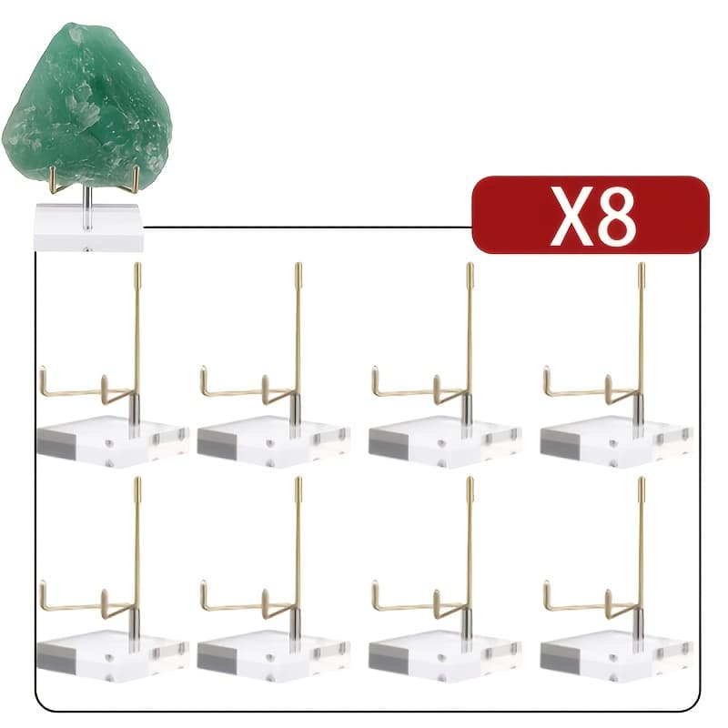 TEMU 8pcs Acrylic Crystal Display Stand, Multi-functional Adjustable 5cm/1.96in Acrylic Holder, Suitable For Crystal Display And Storage, Crystal Collectors