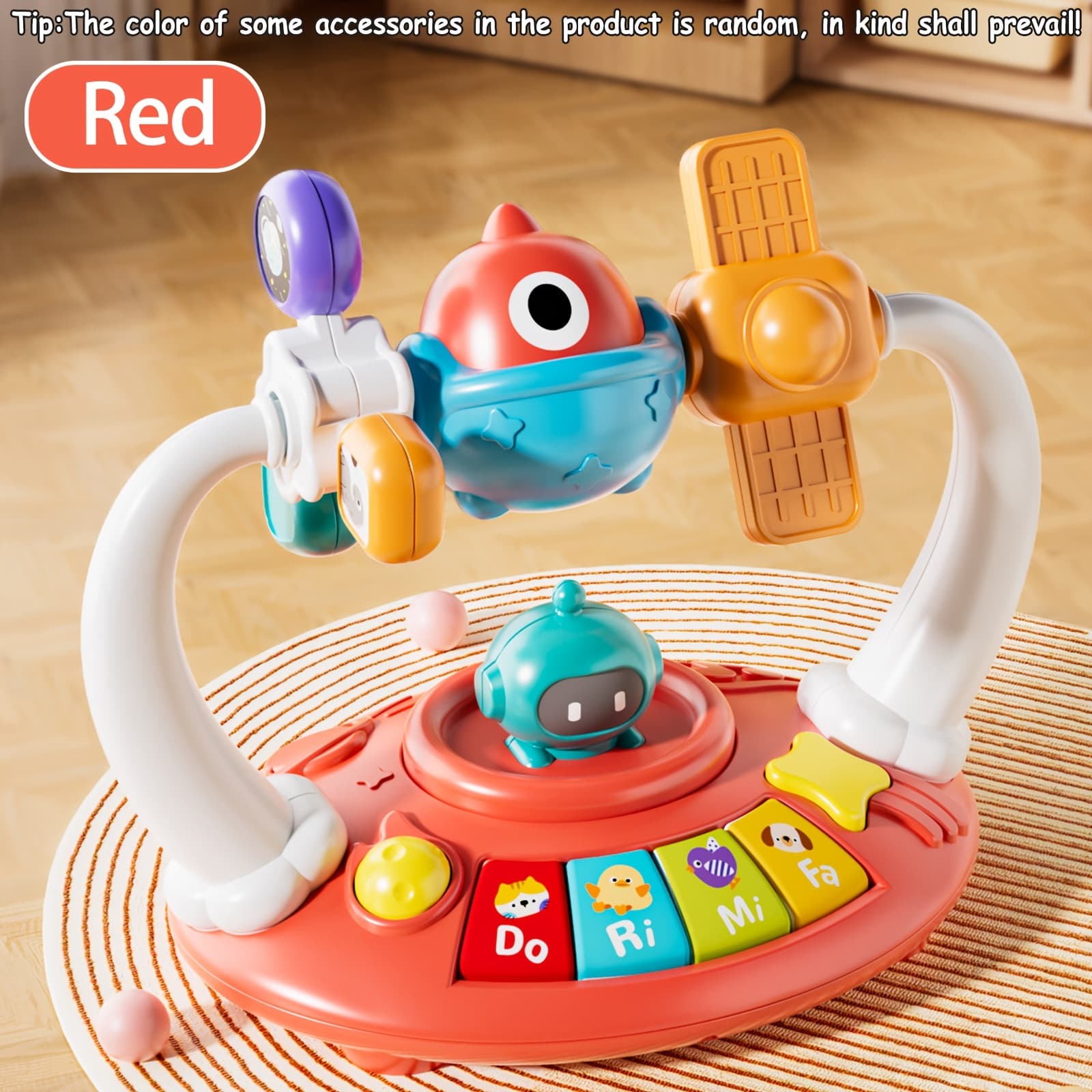 TEMU Dinosaur Piano Music Box Toy, Space Piano Music Box Toy, Smart Music Toy, Rotatable Small Design, Best Gift For Boys And Girls, Random Color