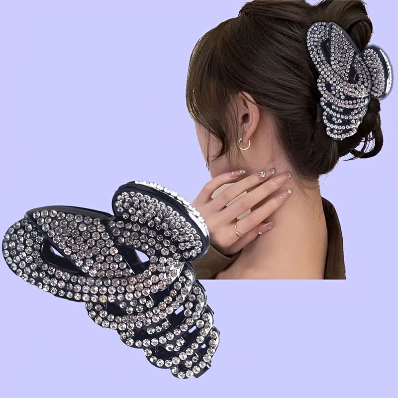 TEMU Light Luxury Decor Hair Grab Clip Vintage Non Slip Hair Claw Clip Hair Additions For Hair Decoration