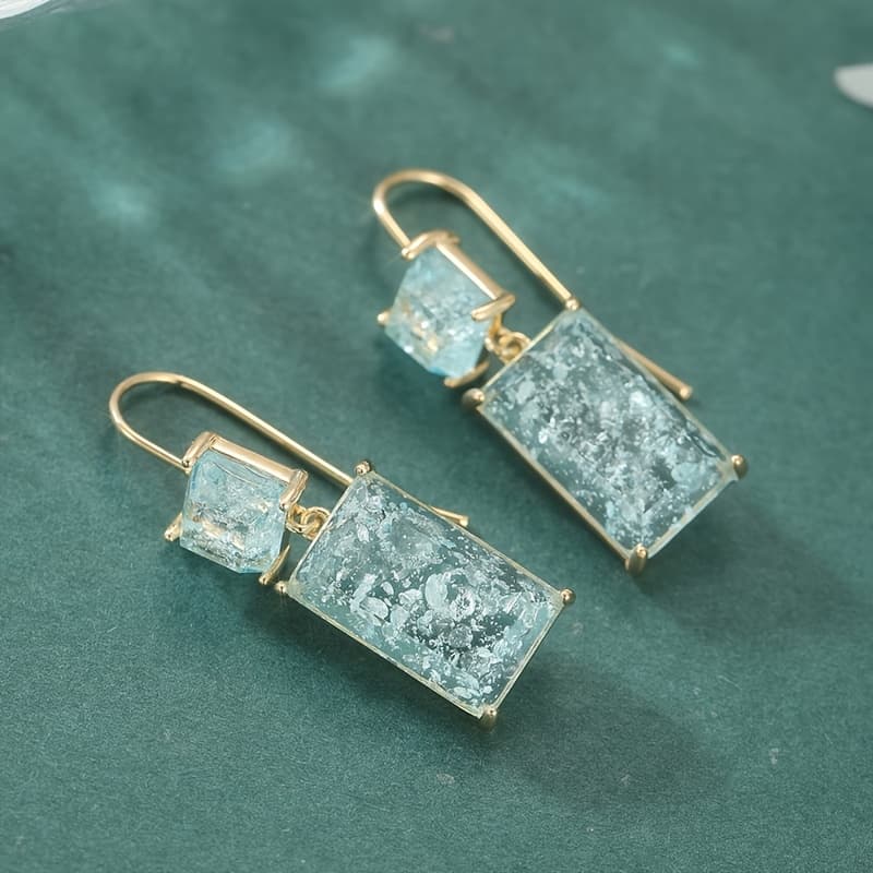 TEMU New Transparent Synthetic Cubic Zirconia Women's Earrings Luxury Party Jewelry Sexy Women Unusual Christmas Earrings Fashion Additions