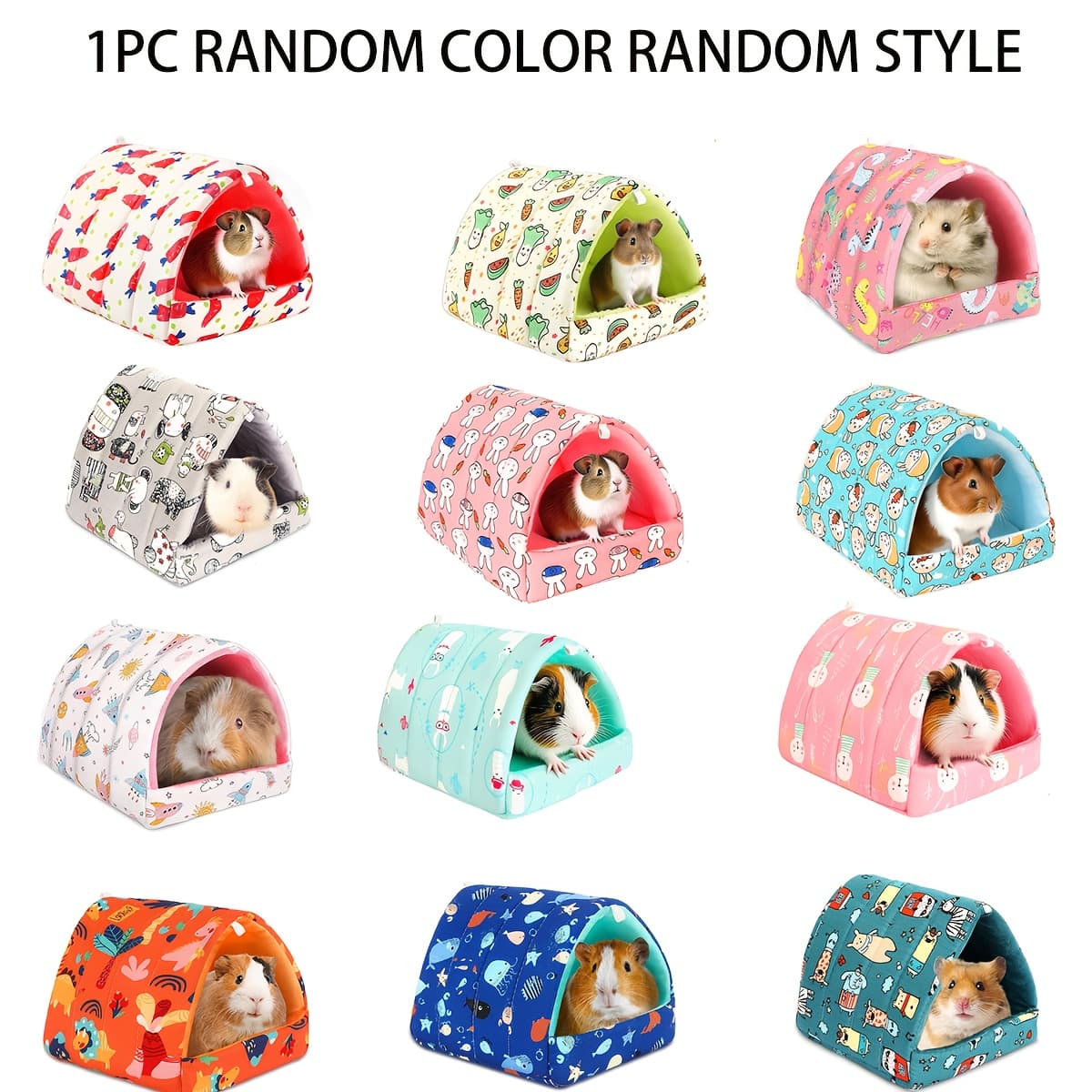 TEMU 1pc Random Possum Rabbit Parrot Warm Squirrel Nest Non-prickly Hedgehog Nest Possum Hamster Nest Winter Warm