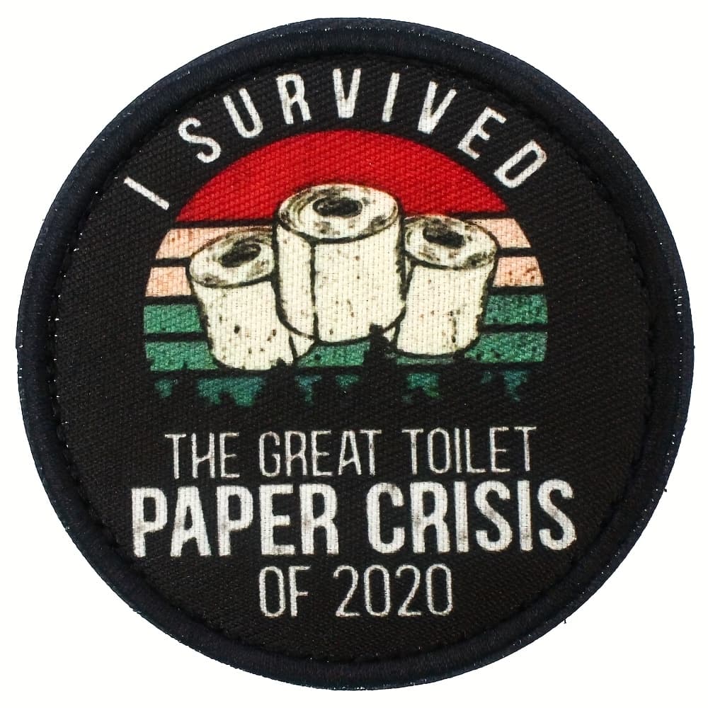 TEMU Printed Commemorative Armband Cloth Patch I Toilet Paper Of 2020 Hook Loop Emblem Badge For Backpack And Clothing