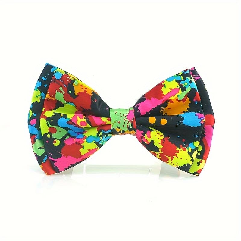 TEMU 1pc Of Men's Fashionable And Versatile Multicolor Patterned Bow Tie, Suitable For Holiday Or Banquet Occasions