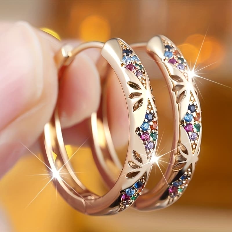 TEMU 's Classic, Luxurious, Fashionable, Elegant, And Versatile Jewelry For Women, Set With Synthetic Zirconia, Is Perfect For Daily Wear At Parties, Weddings, And Other Occasions