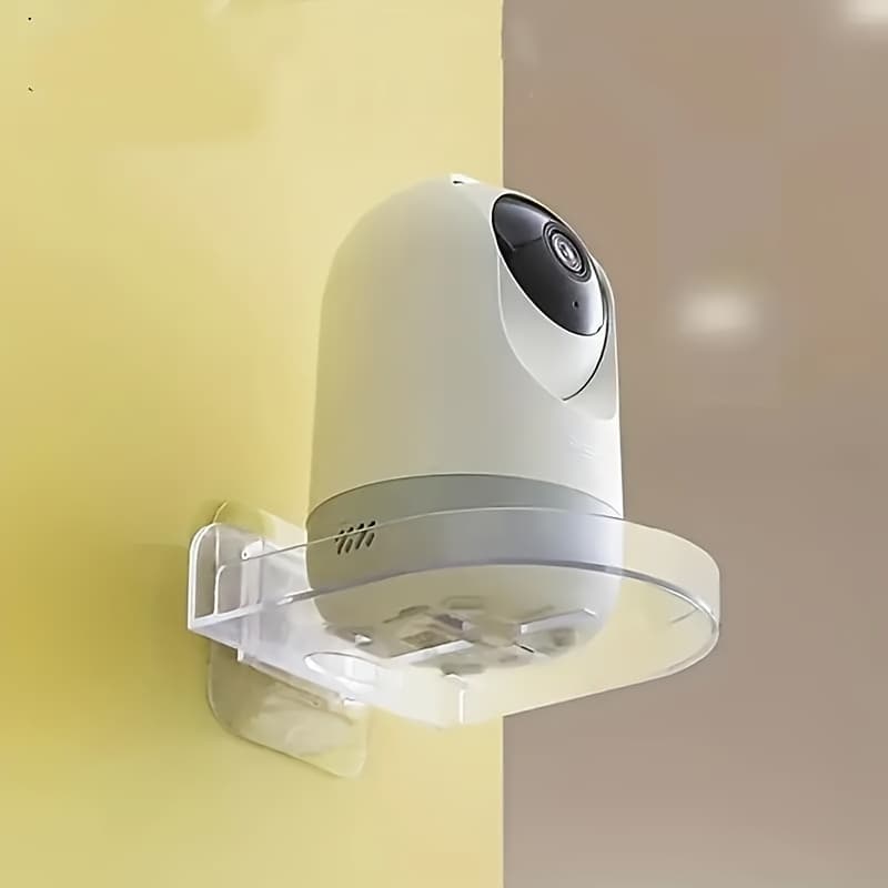 TEMU 1pc Wall-mounted Camera Bracket Adhesive Home Shelf Fixing Surveillance Rack Tray