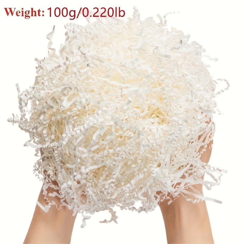TEMU 100g Bright Pleated Filler - Elegant Golden Paper Scraps, Suitable For Weddings, Parties, Gift Boxes, Candy Packaging, Birthdays, Anniversaries, Valentine's Day