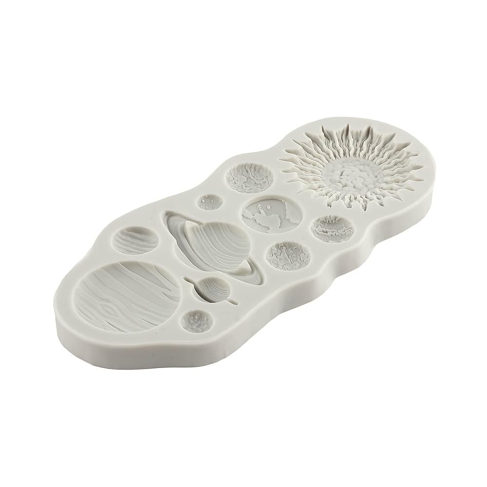 TEMU 1pc Space Soap Silicone Mold, Planets, Sun, And Moon Molds, Suitable For Plaster Painting, Resin, Clay, And Other Craft Decorations, Ornaments, Diy Creative , Aromatherapy Candle Decorative Mold