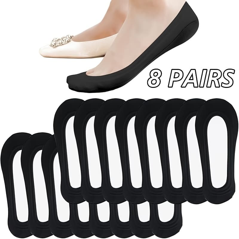 TEMU 8 Pairs, Multi-angle Anti-slip And Invisible Short Socks For Women Are Comfortable And Breathable. Are Suitable For Matching With High-heeled Shoes And Other Types Of Shoes. Are The As A Gift