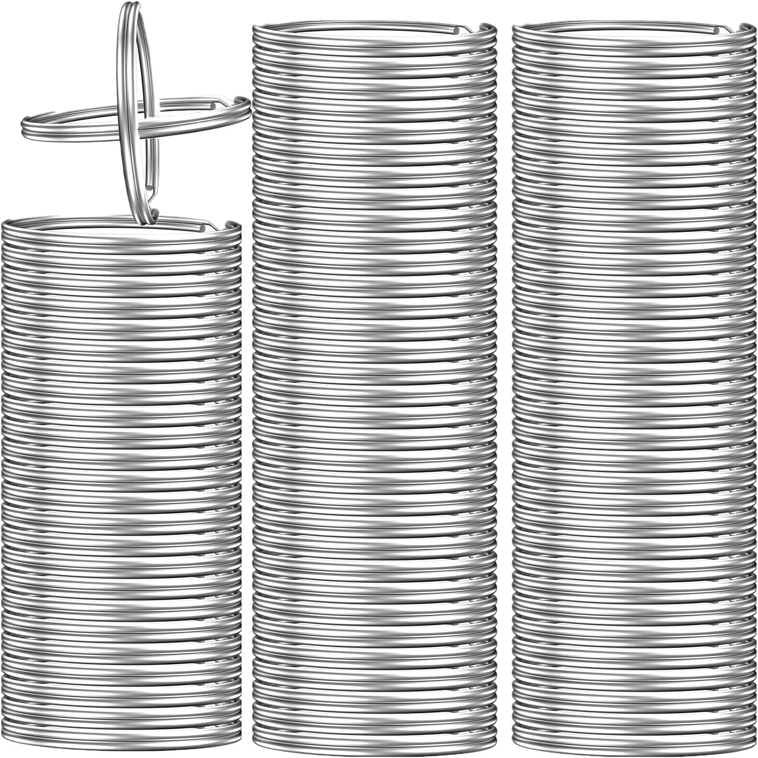 TEMU 300pcs Key Rings Bulk, Split Key Rings, Keychain Rings And Crafts 1 Inch (25mm), Silvery