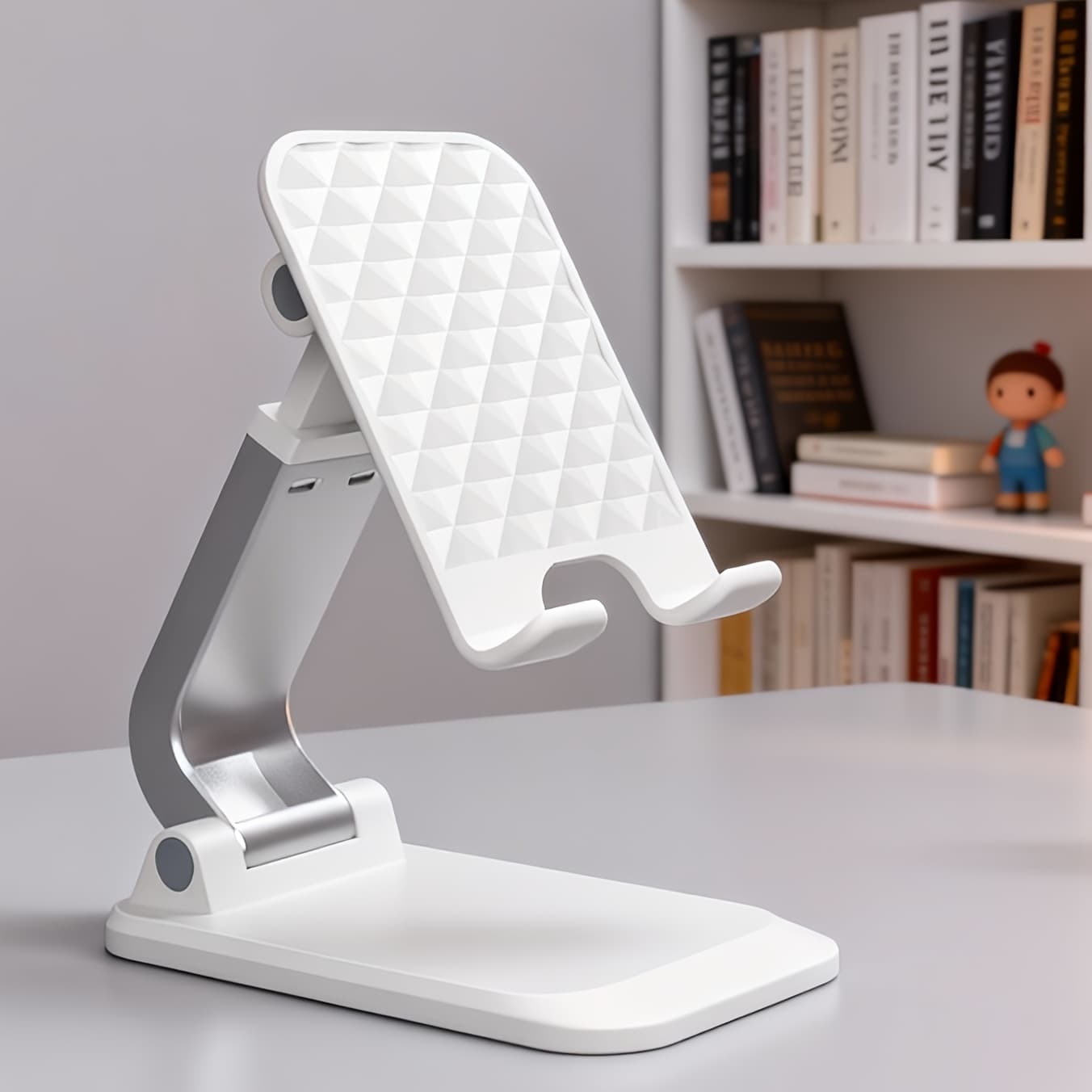 TEMU Foldable Cell Phone Stand For Desk, Fully Adjustable Phone Holder For Desk, Portable Mobile Stand, Office Desk Accessories For Iphone 17 16 15 14 13 Pro Max Air, All Smartphones.
