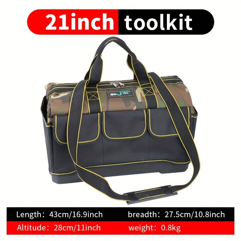 TEMU Kit Is Sturdy And Durable, And Diagonal Canvas Is Thickened With Multi-functional Carpentry Special Electrician Bag.