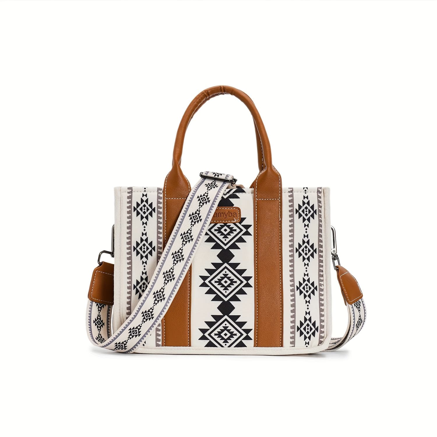 TEMU Small Tote Bag Western Purses For Women Shoulder Boho Aztec Handbags, Vintage Satchel With Tribal Pattern, Handbag, Versatile Shoulder Crossbody Bag