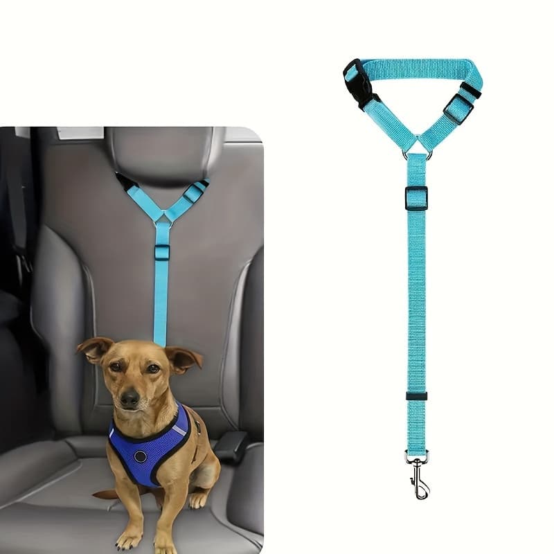 TEMU 1pc Dog Vehicle Safety Belt Pet Car Rope Dog Safety Harness Dog Seatbelt Dog Car Seat Belt