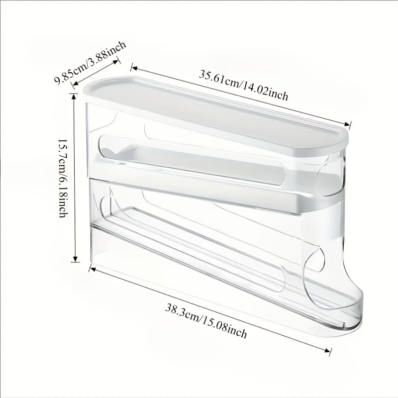 TEMU Double-layer Dispenser - Automatic Space-saving Refrigerator And Cabinet Storage, Keeping Eggs Fresh, Perfect For Kitchen Finishing