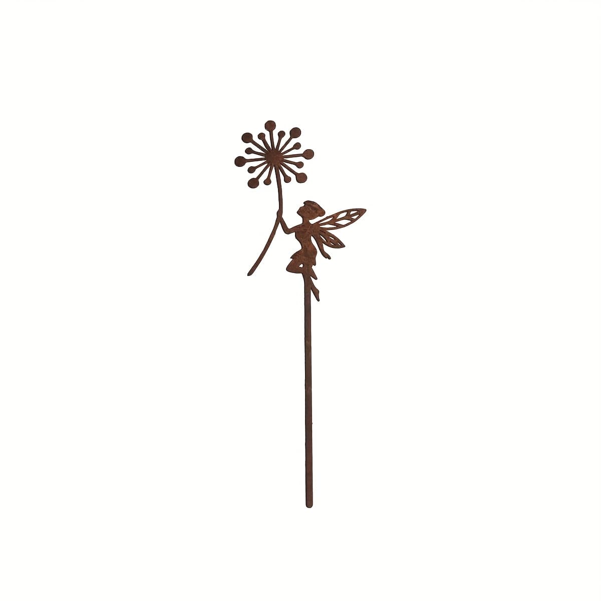TEMU 1pc Iron Garden Stake With Fairy And , Suitable For Gardens, Patios, , Planters - Wedding And Christmas Holiday Gift, Outdoor Garden Decor, Patio Ornament