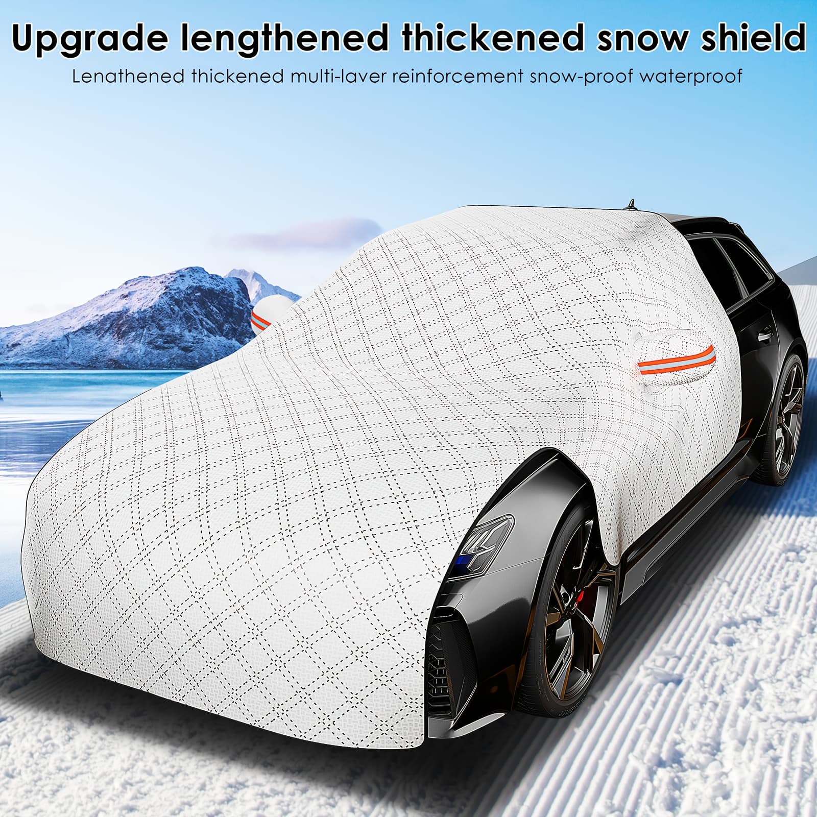 TEMU Car Front Windshield Snow Cover Frost Frost Windshield Windows Universal Thickened Cover Cloth Sunshade Cover For Cars Windshield Sunshade