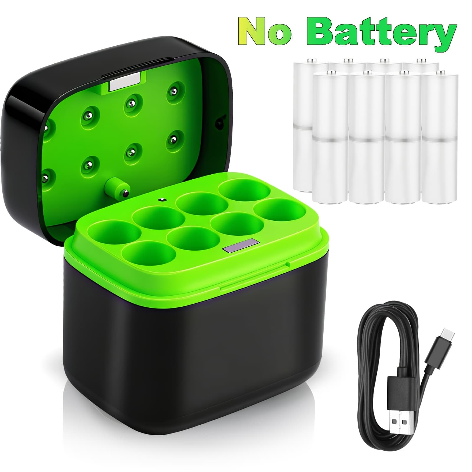 TEMU Aa And Aaa Battery For Nimh And Li-ion Batteries, Hybrid Battery , Smart Aa And Aaa , Rechargeable Battery , Integrated Charging Storage Boxes.(battery Not Included)