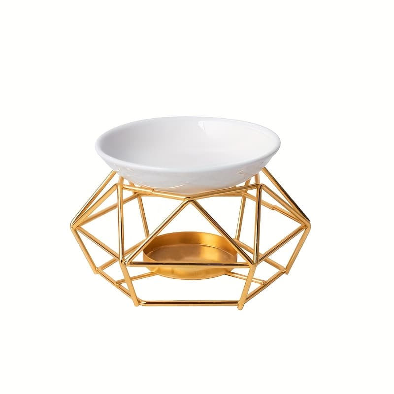 TEMU 1pc Wrought Iron Diffuser, Essential Oil Lamp, Candle Lamp, Ceramic Diffuser, Air Purifying And Calming Essential Oil Burner