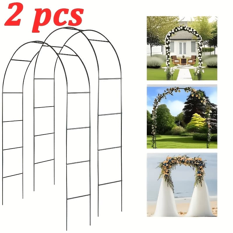 TEMU Durable Iron Garden Arch - Multifunctional And Gazebo, Easy To Assemble Directions, Suitable For Outdoor Bridal Parties And Climbing Plants, Outdoor Garden Decoration Tree