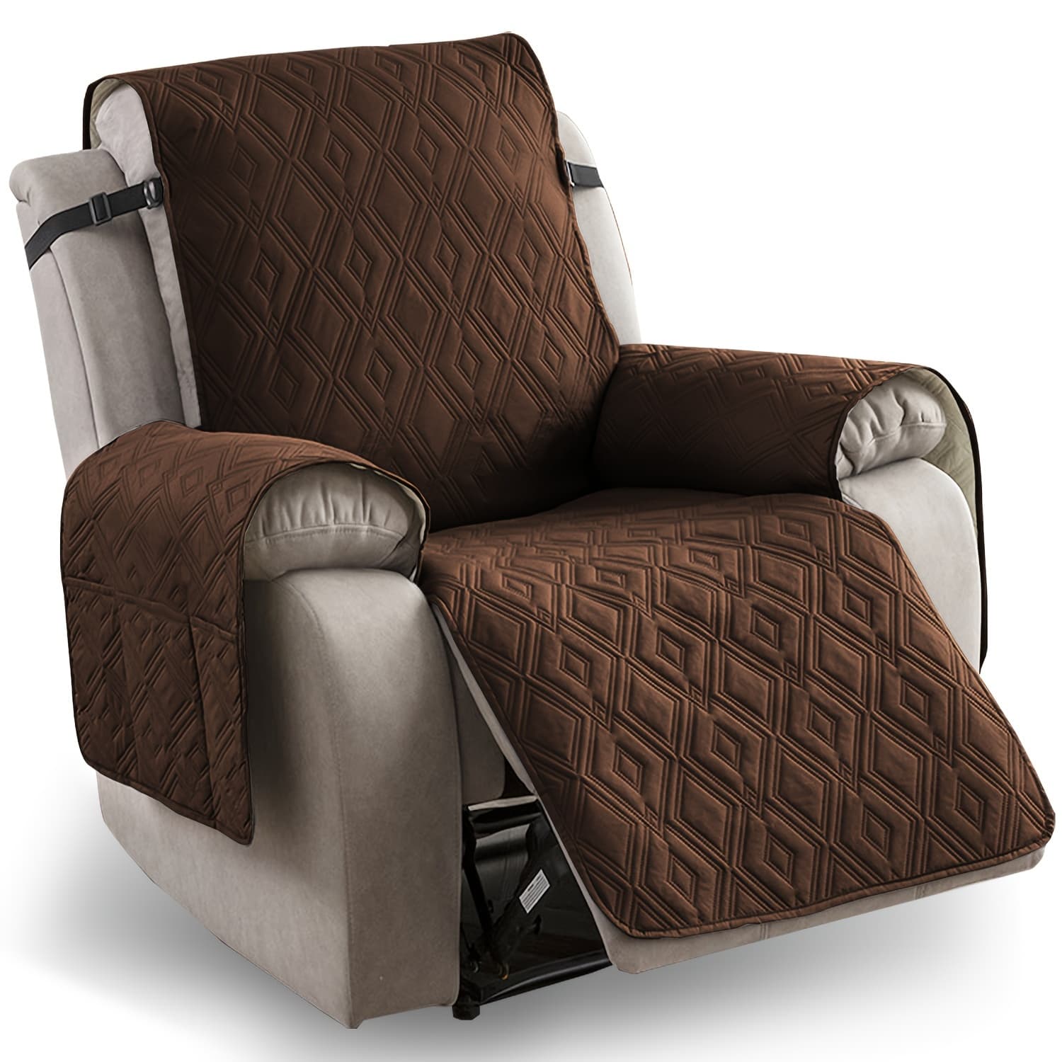 TEMU 1pc Premium Recliner Cover - Scratch-resistant, Easy- Slipcover For Bedroom, Office, Living Room - Durable, Pet-friendly, Room Decor (recliner Chair) Christmas Decorations