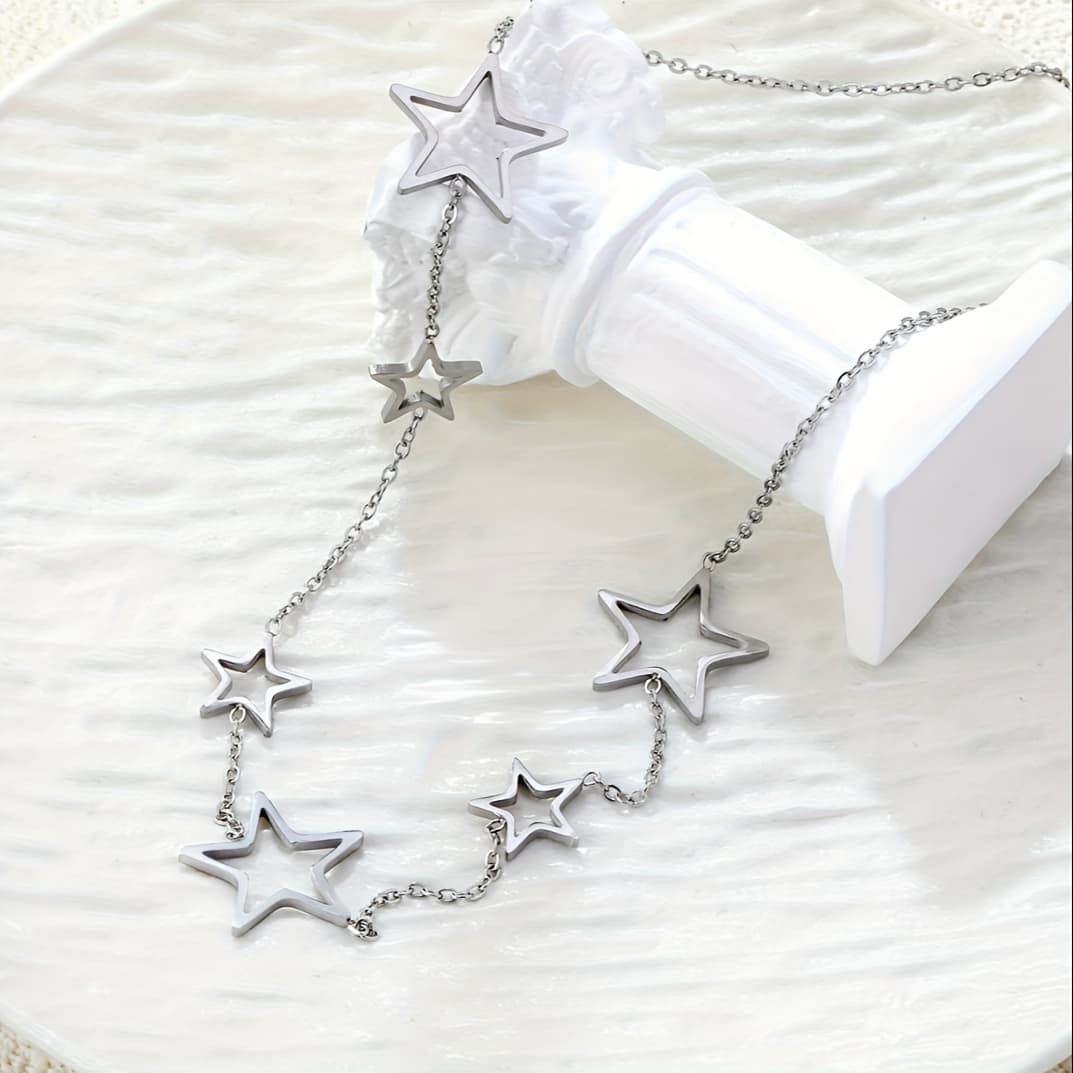 TEMU A Fashionable And Necklace Clavicle Chain, Made Of Stainless Steel, Not Easy To Fade, A Must-have For Delicate, Suitable For Daily Wear, Attending Parties, , And Holiday Gifts