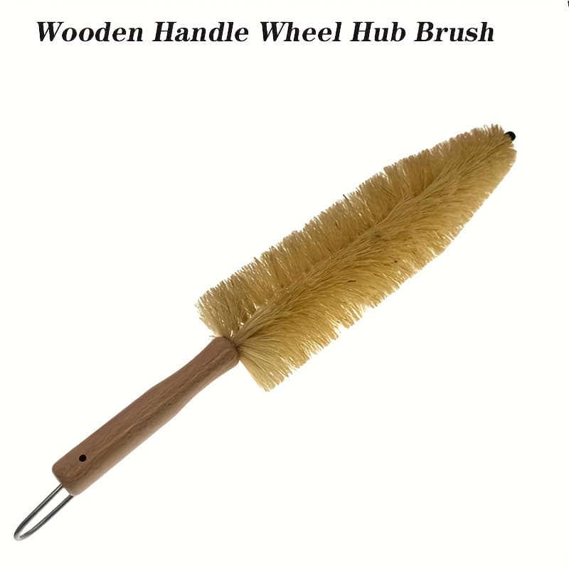 TEMU 1pc 16inch Wire Wheel Brush, Car Detailing Brush For Spokes, Wheels, Engines Wheel Spoke Brush For Rims & Wheels - Cone Shape For Cleaning Crevices & Hard-to-reach Areas, Chemical Resistant, All