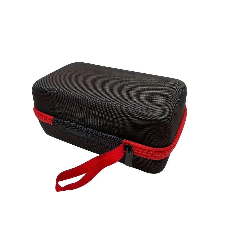 TEMU Car Emergency Start Storage Bag, Small Inflation Pump Storage Bag, Hard Shell Cable Sorting Bag - Portable Accessory Storage Box Suitable For Bank Cards And Tools, With Fixed Straps (box Only)