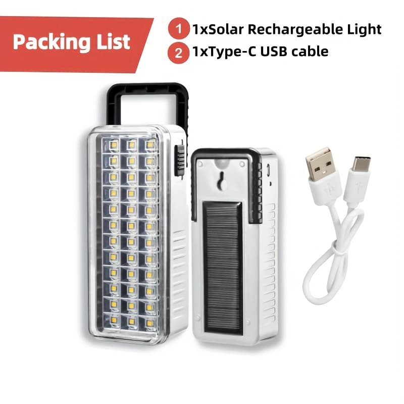 TEMU Emergency Rechargeable Led Lantern Outdoor Camping Hiking Emergency Car Repair Led Light Solar/usb Rechargeable Portable Emergency Ligh