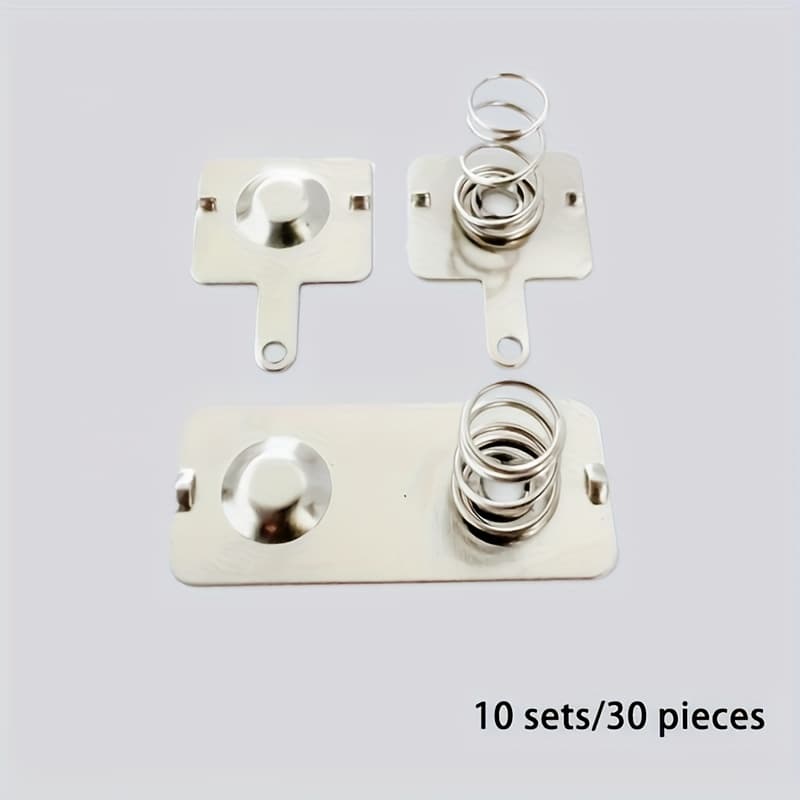 TEMU Aa Battery Replacement Metal Contacts, Silvery Spring Clip, Suitable For Aa Battery Electronic Repair Diy Projects
