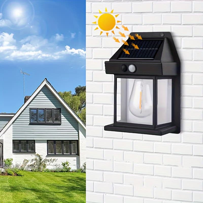 TEMU Outdoor Solar Lights Home Chinese Garden Lights Outdoor New Automatic Charging Human Body Induction Lights 3 Of Solar Wall Lights Ip55