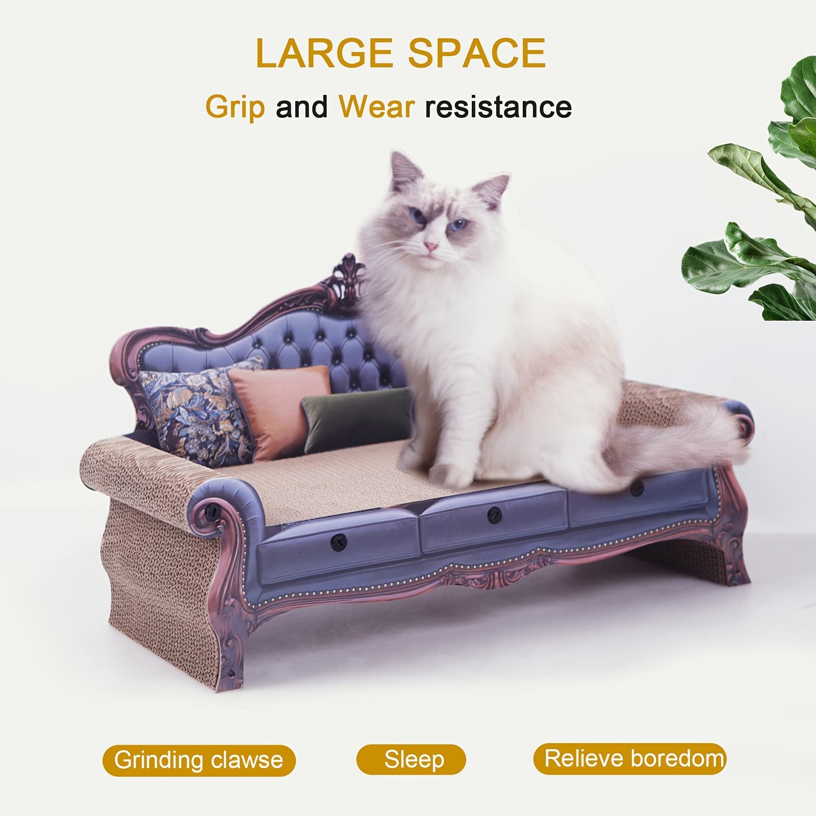 TEMU Cat Scratching Board And Cat Bed Sofa Bed Chair Scratching Post Wear-resistant Corrugated Paper Cat Toy Supplies