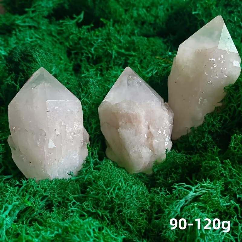 TEMU 1pc Natural Pineapple Quartz Crystal Cluster, White Transparent Single Crystal, Crystal Column, Crystal Cluster From Deep