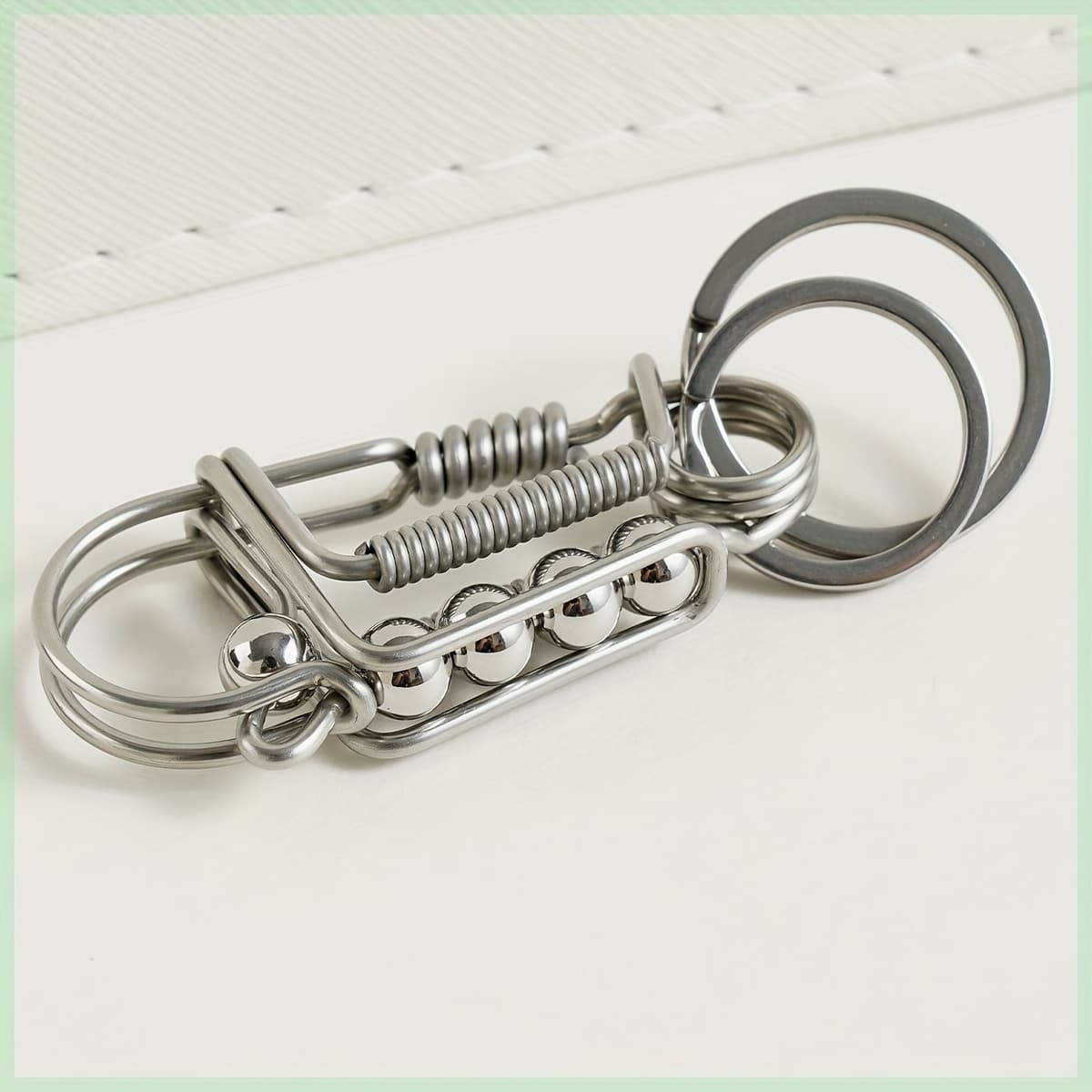 TEMU Stainless Steel Keychain For Men, Handcrafted Diy Durable Waist Hanging Car Chain