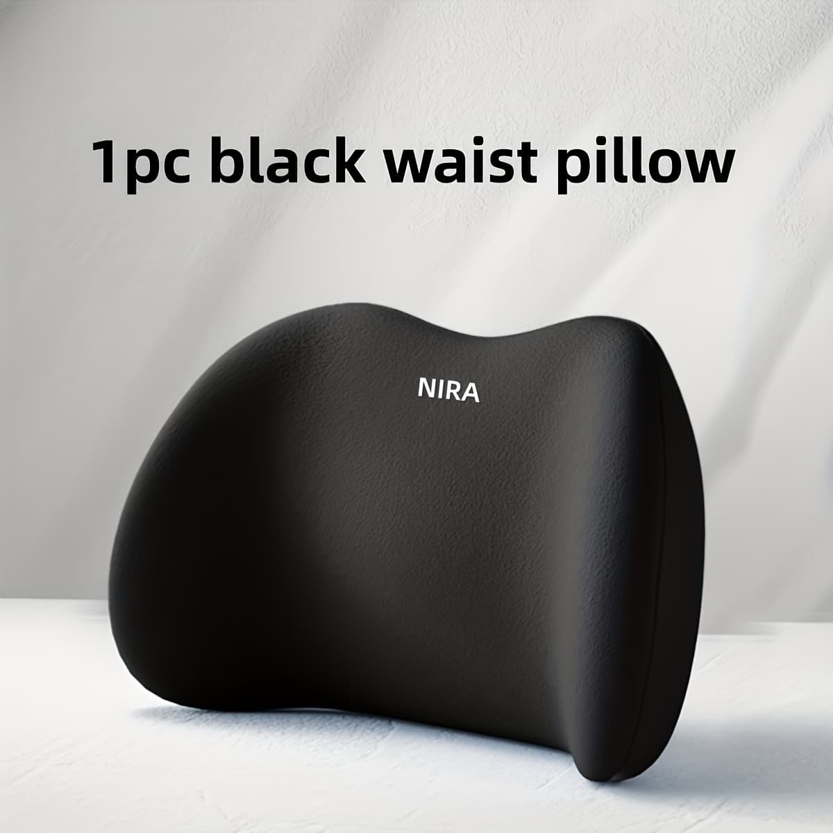 TEMU 1pc Memory Foam Car Neck And Lumbar Pillow - Comfortable Support For Headrest And Back Cushion - Ideal For Drivers And