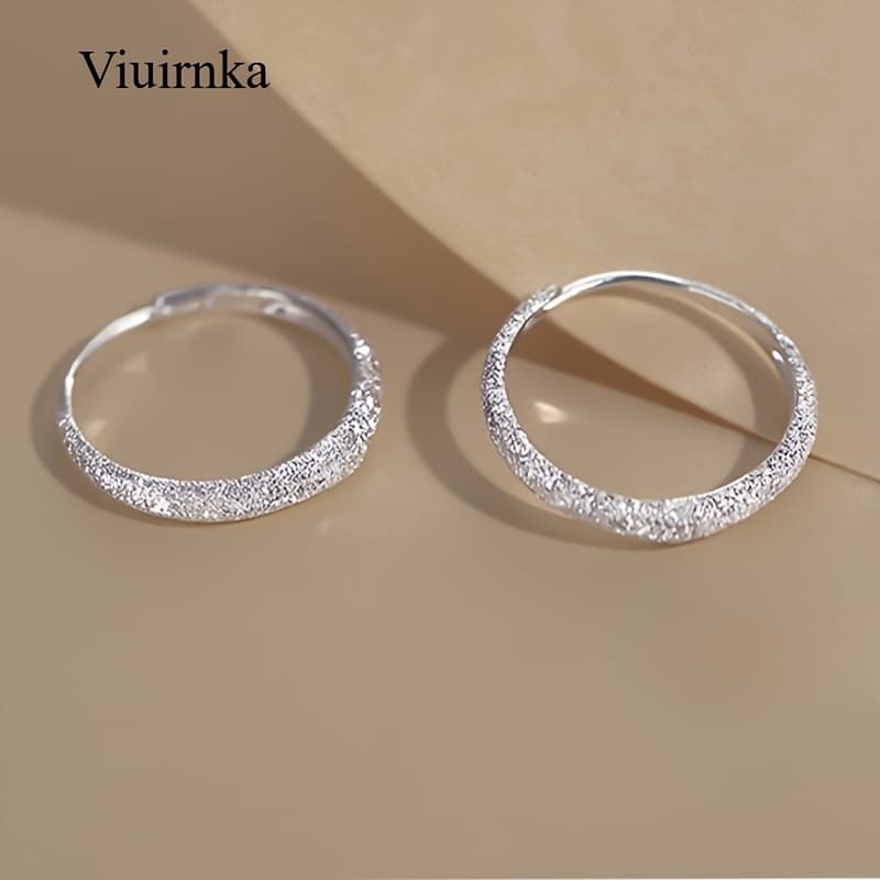 TEMU Hoop Earrings - Starry River Design With Shimmering Glitter - Shine For An Ethereal Look - Perfect Valentine's & Jewelry Gift Idea - For Woman' - Gift Box Included