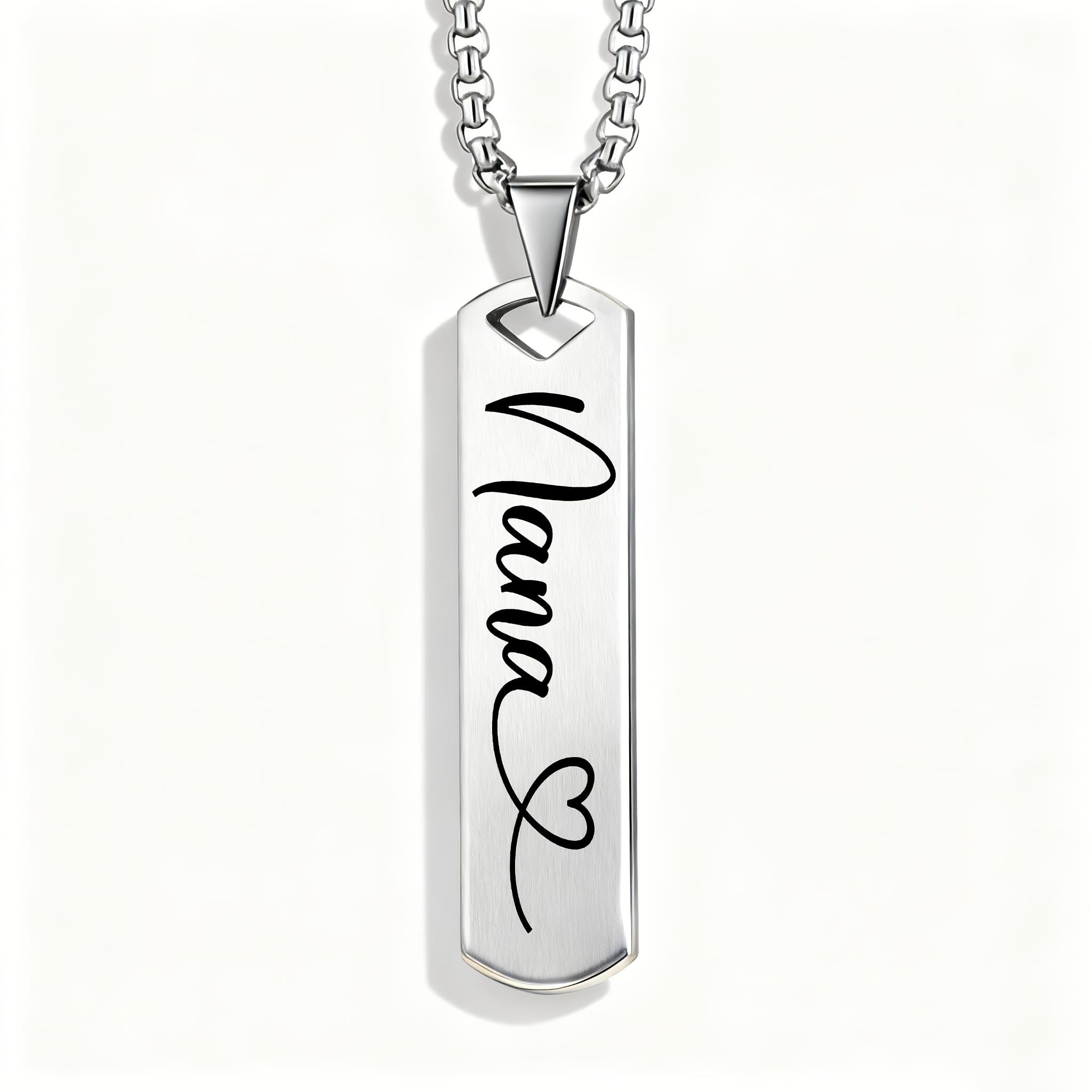 TEMU The Cursive '' Heart Necklace, Featuring A Stainless Steel Pendant, Is For , Suitable For Mothers And Grandmothers . It An Ideal Present For , Thanksgiving, Christmas, And New Year