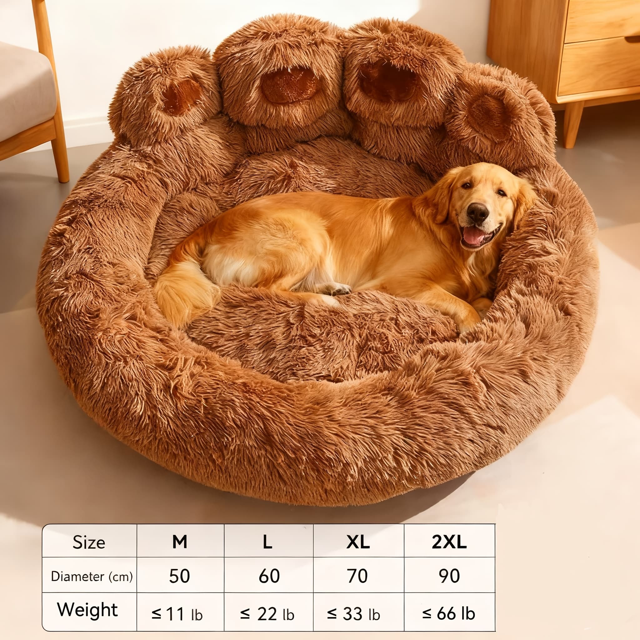 TEMU A Pet Bed Suitable For Dogs And Cats, A Plush Pet Bed, A Cute, Warm, And Comfortable Soft Bed, A Non-slip Plush Cat Bed, Suitable For Small, Medium, And Large Dogs And Cats. (20/24/28/36 Inch)