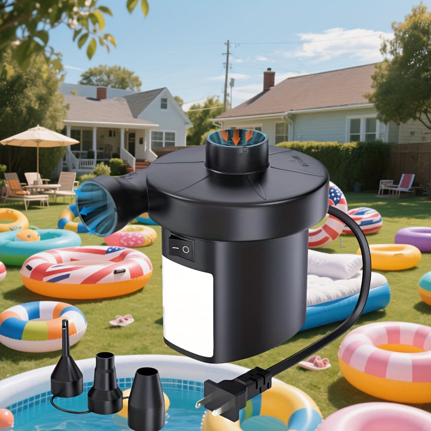 TEMU Electric Air Pump - Inflatable Air Mattress Pump For Blow Up Pool Raft , Christmas Stocking Stuffers For Men, Adults