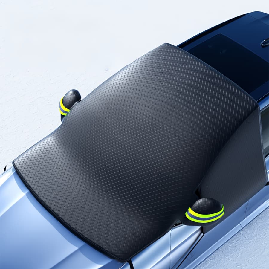 TEMU A High-grade Car Snow Cover - Extra Long, Thick Universal Winter Windscreen Protection Cover, Frost And Snow Resistant