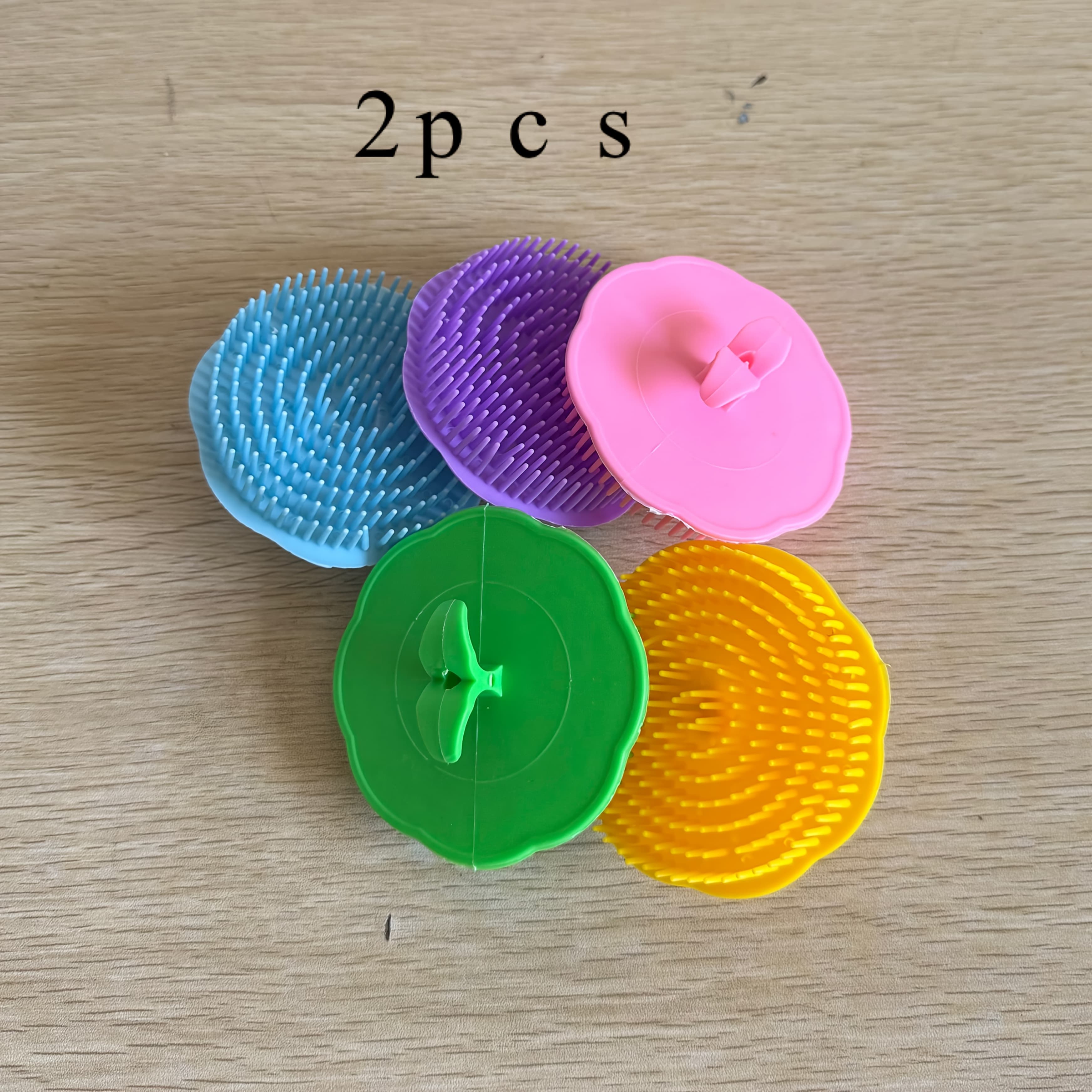 TEMU 2pcs Polymer Clay Shaping Brushes- Ball And Fruit Texture Tools For Diy Crafts, Ceramic Sculpting, Fondant Decoration- Durable Plastic Art Tools With Ergonomic Handles( 3.15inch, Random Color)