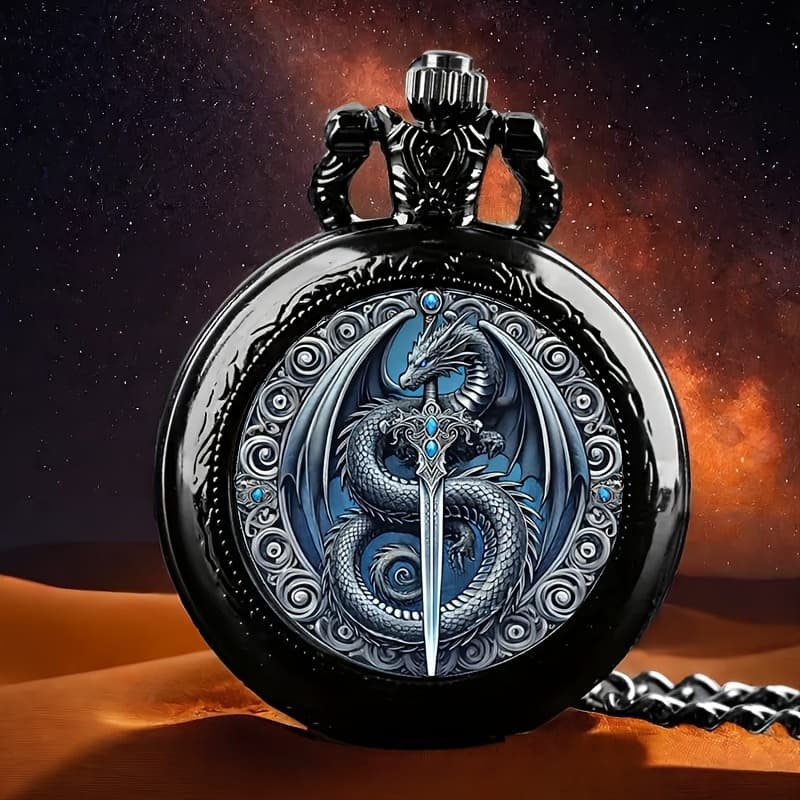 TEMU Newest Artistic Dragon/sword Pendant
