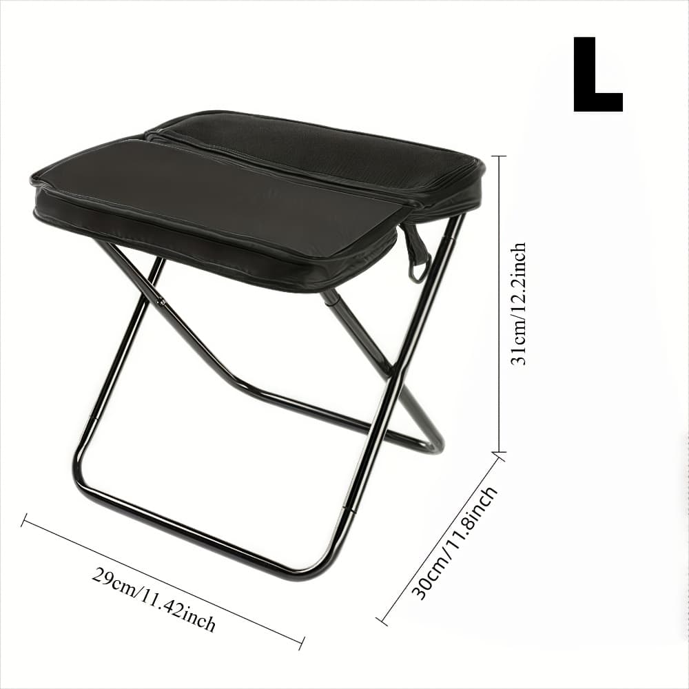 TEMU 1/ 2pcs 2-in-1 Portable Folding Chair & Backpack, Lightweight Alloy Frame W/ Mesh Storage Bag, Compact Foldable Design For Camping, Fishing, Picnics, Carry Straps & Space-saving Bag -