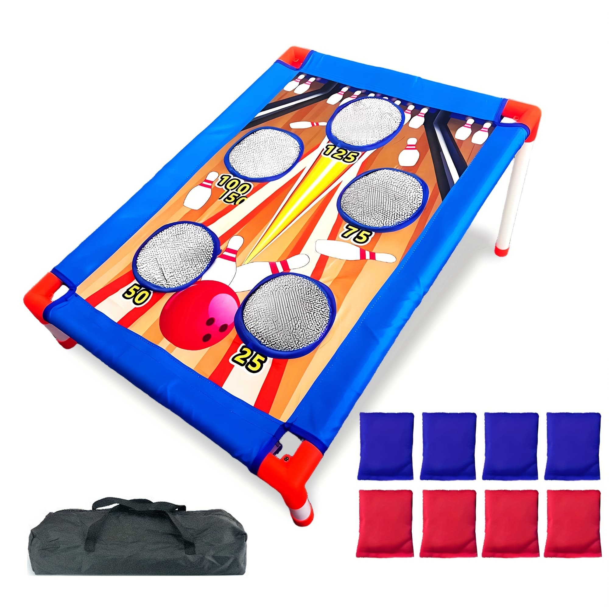 TEMU Bean Bag Toss Game Set - 1 Boards, 8 Bean Bags & Carry Bag | Outdoor/indoor Fun For Kids & Adults | Perfect For Camping, Parties, Beach, Backyard | Halloween & Christmas Gift